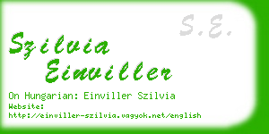 szilvia einviller business card